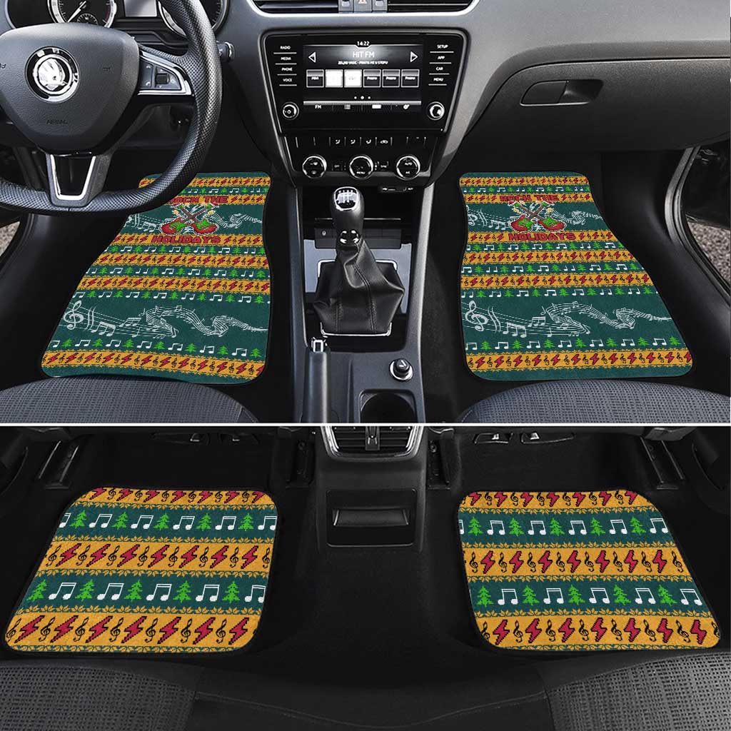 Rock The Holidays Guitar Christmas Car Mats Xmas Holiday Patterns - Wonder Print Shop