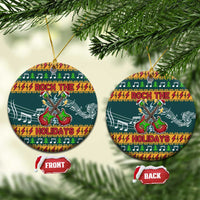 Rock The Holidays Guitar Christmas Ceramic Ornament Xmas Holiday Patterns - Wonder Print Shop