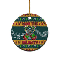 Rock The Holidays Guitar Christmas Ceramic Ornament Xmas Holiday Patterns - Wonder Print Shop