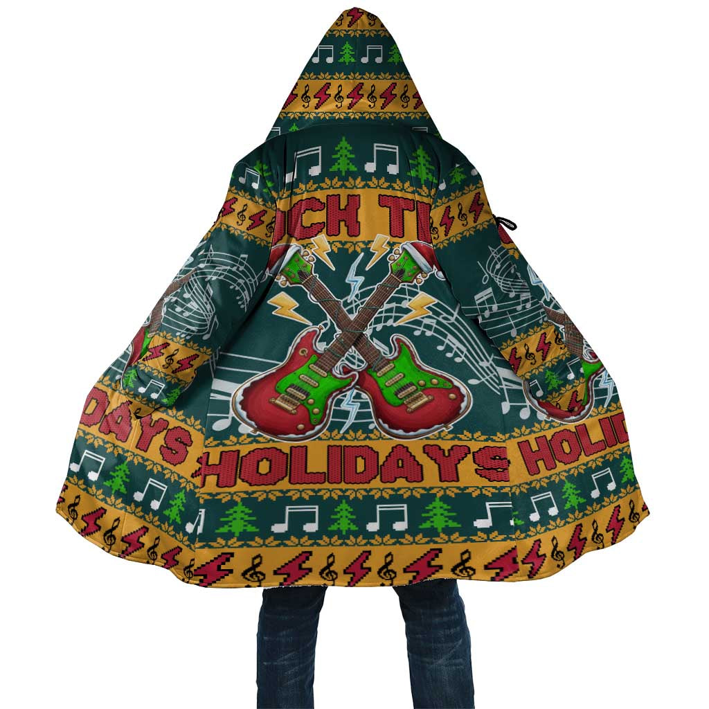 Rock The Holidays Guitar Christmas Cloak Xmas Holiday Patterns - Wonder Print Shop
