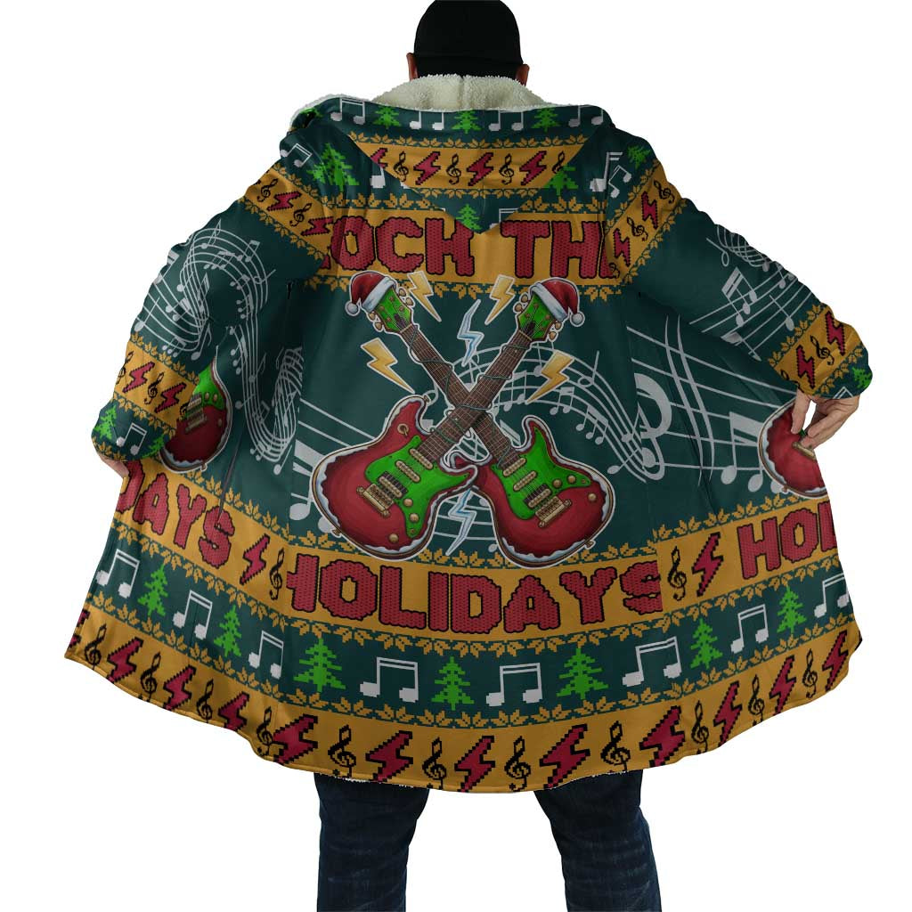 Rock The Holidays Guitar Christmas Cloak Xmas Holiday Patterns - Wonder Print Shop