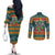 Rock The Holidays Guitar Christmas Couples Matching Off The Shoulder Long Sleeve Dress and Long Sleeve Button Shirt Xmas Holiday Patterns - Wonder Print Shop