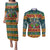 Rock The Holidays Guitar Christmas Couples Matching Puletasi and Long Sleeve Button Shirt Xmas Holiday Patterns - Wonder Print Shop