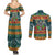 Rock The Holidays Guitar Christmas Couples Matching Summer Maxi Dress and Long Sleeve Button Shirt Xmas Holiday Patterns - Wonder Print Shop