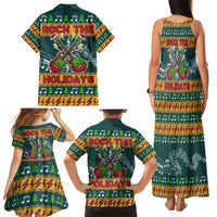 Rock The Holidays Guitar Christmas Family Matching Tank Maxi Dress and Hawaiian Shirt Xmas Holiday Patterns - Wonder Print Shop
