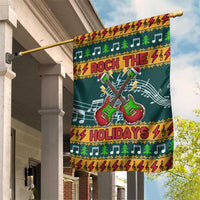 Rock The Holidays Guitar Christmas Garden Flag Xmas Holiday Patterns - Wonder Print Shop