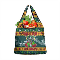 Rock The Holidays Guitar Christmas Grocery Bag Xmas Holiday Patterns - Wonder Print Shop