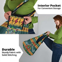 Rock The Holidays Guitar Christmas Grocery Bag Xmas Holiday Patterns - Wonder Print Shop