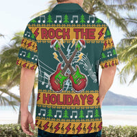 Rock The Holidays Guitar Christmas Hawaiian Shirt Xmas Holiday Patterns - Wonder Print Shop