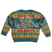Rock The Holidays Guitar Christmas Kid Ugly Christmas Sweater Xmas Holiday Patterns - Wonder Print Shop