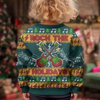 Rock The Holidays Guitar Christmas Kid Ugly Christmas Sweater Xmas Holiday Patterns - Wonder Print Shop