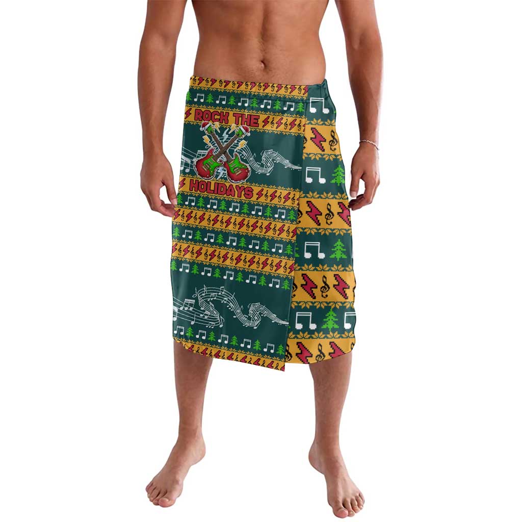 Rock The Holidays Guitar Christmas Lavalava Xmas Holiday Patterns - Wonder Print Shop