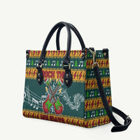 Rock The Holidays Guitar Christmas Leather Bag Xmas Holiday Patterns - Wonder Print Shop