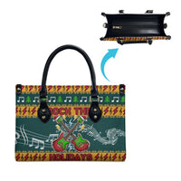 Rock The Holidays Guitar Christmas Leather Bag Xmas Holiday Patterns - Wonder Print Shop