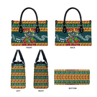 Rock The Holidays Guitar Christmas Leather Bag Xmas Holiday Patterns - Wonder Print Shop