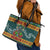 Rock The Holidays Guitar Christmas Leather Tote Bag Xmas Holiday Patterns - Wonder Print Shop