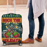 Rock The Holidays Guitar Christmas Luggage Cover Xmas Holiday Patterns - Wonder Print Shop