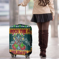 Rock The Holidays Guitar Christmas Luggage Cover Xmas Holiday Patterns - Wonder Print Shop
