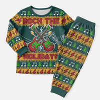 Rock The Holidays Guitar Christmas Pajama Set Xmas Holiday Patterns - Wonder Print Shop