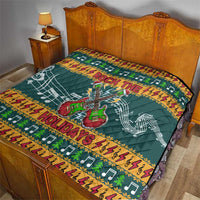 Rock The Holidays Guitar Christmas Quilt Xmas Holiday Patterns - Wonder Print Shop