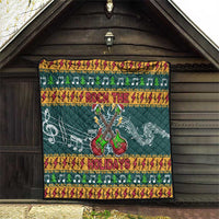Rock The Holidays Guitar Christmas Quilt Xmas Holiday Patterns - Wonder Print Shop