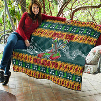 Rock The Holidays Guitar Christmas Quilt Xmas Holiday Patterns - Wonder Print Shop