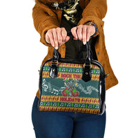 Rock The Holidays Guitar Christmas Shoulder Handbag Xmas Holiday Patterns - Wonder Print Shop