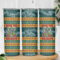 Rock The Holidays Guitar Christmas Skinny Tumbler Xmas Holiday Patterns - Wonder Print Shop