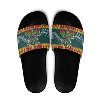 Rock The Holidays Guitar Christmas Slide Sandals Xmas Holiday Patterns - Wonder Print Shop