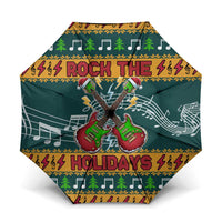 Rock The Holidays Guitar Christmas Umbrella Xmas Holiday Patterns - Wonder Print Shop