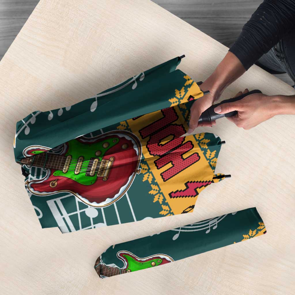 Rock The Holidays Guitar Christmas Umbrella Xmas Holiday Patterns - Wonder Print Shop