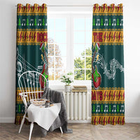 Rock The Holidays Guitar Christmas Window Curtain Xmas Holiday Patterns - Wonder Print Shop