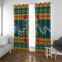 Rock The Holidays Guitar Christmas Window Curtain Xmas Holiday Patterns - Wonder Print Shop