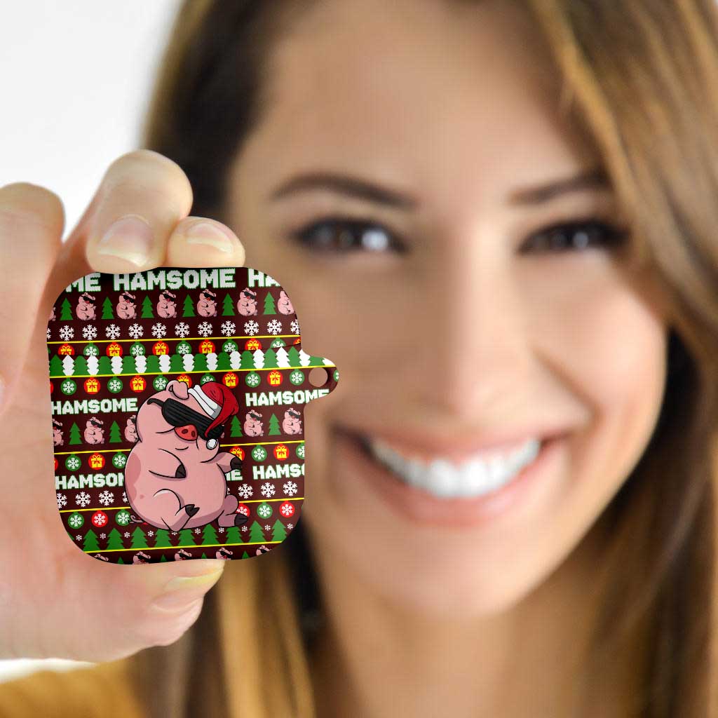 Hamsome Cute Pig Christmas AirPods Case Xmas Holiday Patterns - Wonder Print Shop