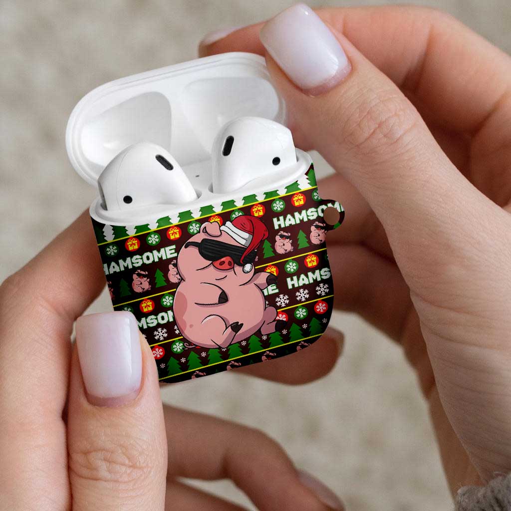Hamsome Cute Pig Christmas AirPods Case Xmas Holiday Patterns - Wonder Print Shop