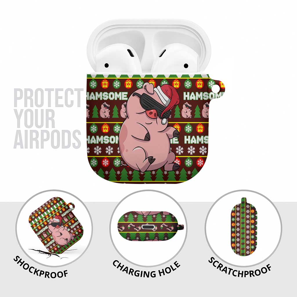 Hamsome Cute Pig Christmas AirPods Case Xmas Holiday Patterns - Wonder Print Shop