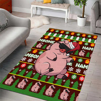 Hamsome Cute Pig Christmas Area Rug Xmas Holiday Patterns - Wonder Print Shop