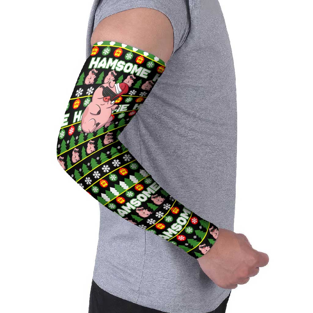 Hamsome Cute Pig Christmas Arm Sleeves Xmas Holiday Patterns - Wonder Print Shop