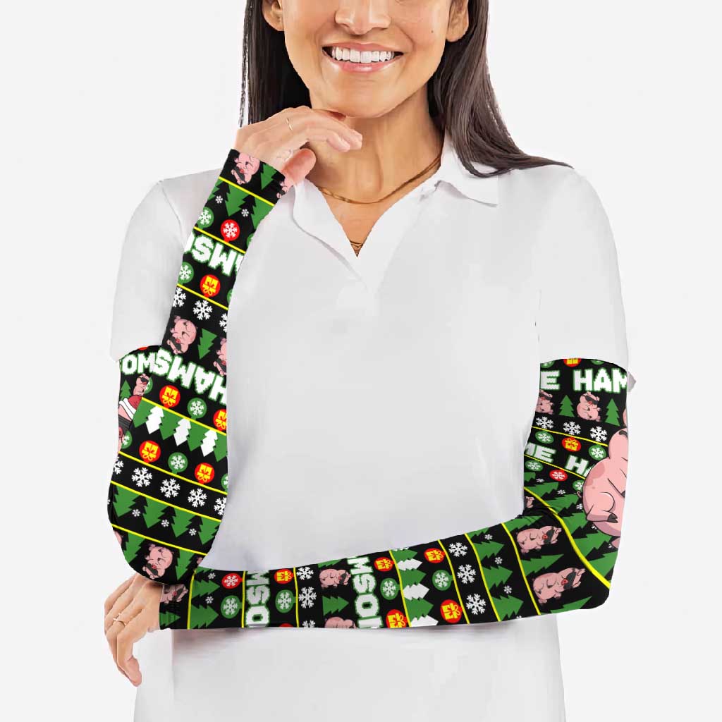 Hamsome Cute Pig Christmas Arm Sleeves Xmas Holiday Patterns - Wonder Print Shop