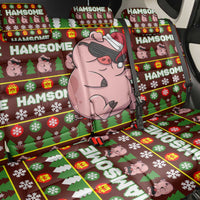 Hamsome Cute Pig Christmas Back Car Seat Cover Xmas Holiday Patterns - Wonder Print Shop
