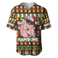 Hamsome Cute Pig Christmas Baseball Jersey Xmas Holiday Patterns - Wonder Print Shop