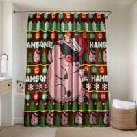 Hamsome Cute Pig Christmas Bathroom Set Xmas Holiday Patterns - Wonder Print Shop