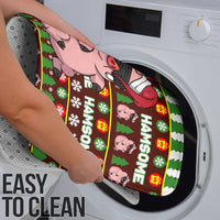 Hamsome Cute Pig Christmas Bathroom Set Xmas Holiday Patterns - Wonder Print Shop