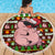 Hamsome Cute Pig Christmas Beach Blanket Xmas Holiday Patterns - Wonder Print Shop