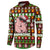 Hamsome Cute Pig Christmas Button Sweatshirt Xmas Holiday Patterns - Wonder Print Shop