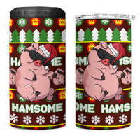 Hamsome Cute Pig Christmas 4 in 1 Can Cooler Tumbler Xmas Holiday Patterns - Wonder Print Shop