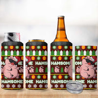 Hamsome Cute Pig Christmas 4 in 1 Can Cooler Tumbler Xmas Holiday Patterns - Wonder Print Shop
