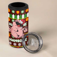 Hamsome Cute Pig Christmas 4 in 1 Can Cooler Tumbler Xmas Holiday Patterns - Wonder Print Shop