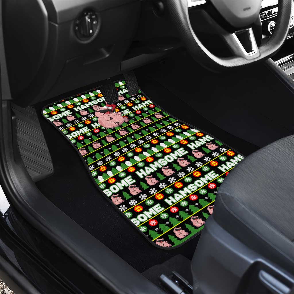 Hamsome Cute Pig Christmas Car Mats Xmas Holiday Patterns - Wonder Print Shop