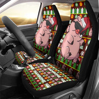 Hamsome Cute Pig Christmas Car Seat Cover Xmas Holiday Patterns - Wonder Print Shop